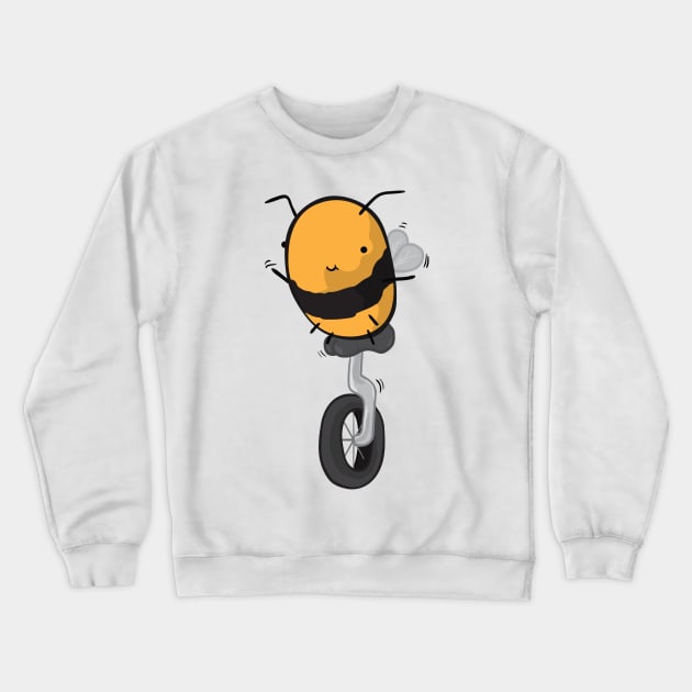 Bee on a unicycle Crewneck Sweatshirt by PandaSiege